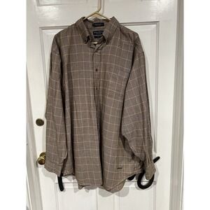 Daniel Cremieux Brown Plaid Dress Shirt
